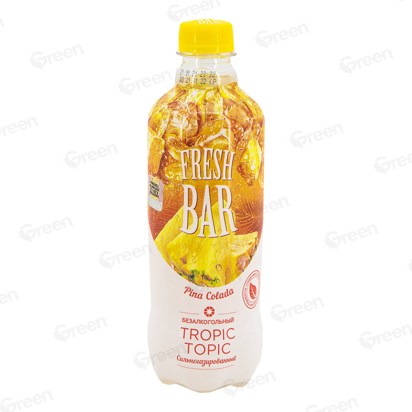 Напиток б/а сильногаз. FRESH BAR Коктейль Пина Колада (Coctail Pina Colada)  , 480мл купить с доставкой в Минске - Green