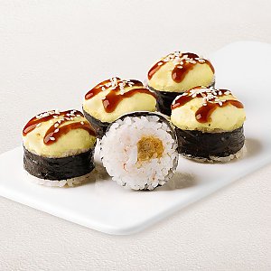 Запеченный ролл Аяши с лососем и моцареллой, Суши WOK - Полоцк
