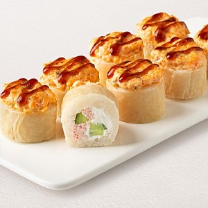 Спринг-ролл с угрем и лососем, Суши WOK - Полоцк