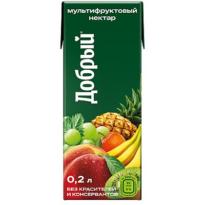 Заказать Добрый мультифруктовый нектар 0.2л, Пан Пицца - Лида
