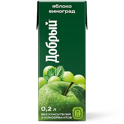 Заказать Добрый яблочно-виноградный сок 0.2л, Пан Пицца - Лида