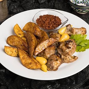 Шаш свинина с картофелем, ЖыШи Чайхана