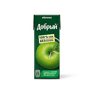 Сок Добрый яблочный 0.2л, На Углях - Витебск