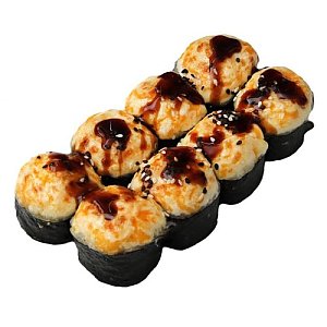 Запеченный ролл с лососем терияки, AjiA