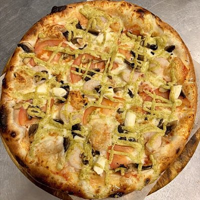 Заказать Пицца Песто с креветками 37см, Пицца Суши - Жлобин