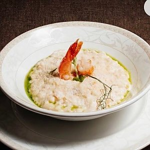 Ризотто с креветками и сыром с голубой плесенью, Замковый