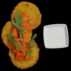 Драники с форелью с/с, Soho Cafe