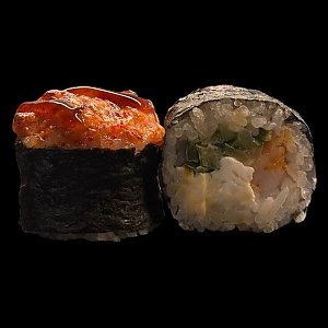 Запеченный ролл с креветкой и огурцом, Soho Cafe