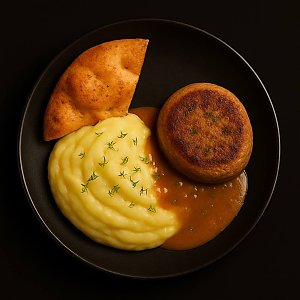 Картофельное пюре с котлетой по-домашнему, РЕСТАР