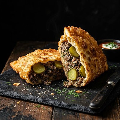 Заказать Чебурек с мясом и маринованными огурчиками, РЕСТАР