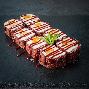 Свит-ролл шоколадный с бананом и персиком, ART FOOD