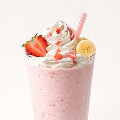 Заказать Молочный коктейль Клубника-банан 0.4л, Шаурма 13