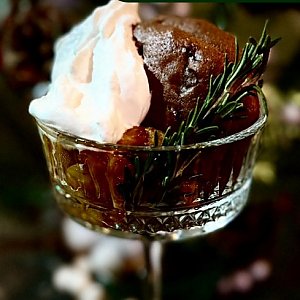 Горячее шоколадное печенье с курдом из мандарина и сливками, Амазонка - Могилев