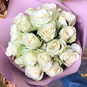 Букет из белых роз Кения, Цветочный Бар