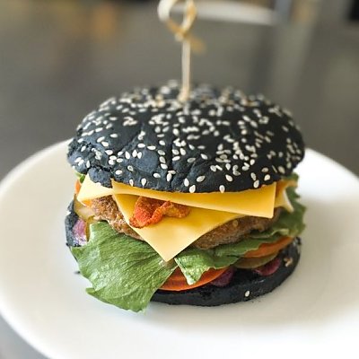 Заказать Black burger с беконом, Кафе Олимпия