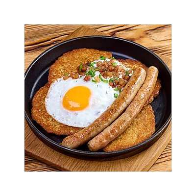 Заказать Сковородка Сельская с деревенскими колбасками, Васильки - Гродно