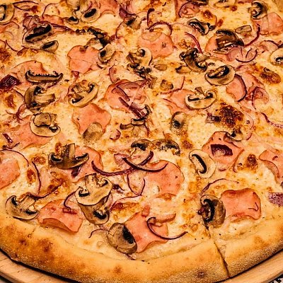 Заказать Мега Пицца Карбонара Delux 48см, MARTIN PIZZA