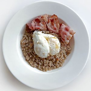 Грибная гречка с беконом, AVA