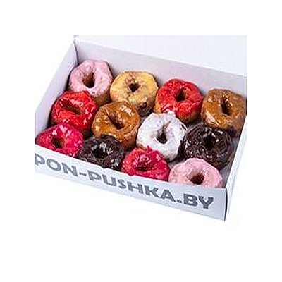 Заказать Бокс глазированных пончиков, PON-PUSHKA (ТЦ Секрет) - Гомель