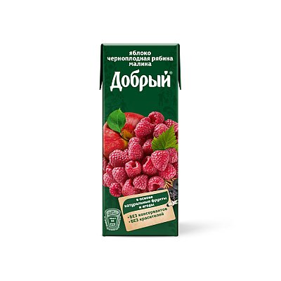Заказать Добрый нектар из яблок, черноплодной рябины и малины 0.2л, Буфет - Бобруйск