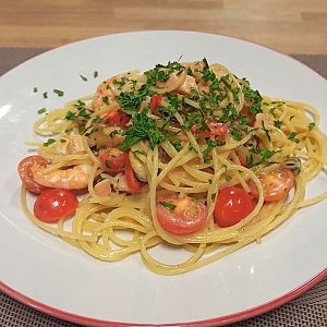 Спагетии с морепродуктами, В Техасе