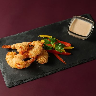 Заказать Креветки катаифи с пряно-кокосовым соусом, В Техасе