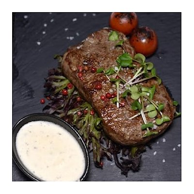 Заказать Стейк из говяжей вырезки с перечным соусом, EASY BAR