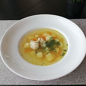 Суп картофельный с фрикадельками, Martin Cafe
