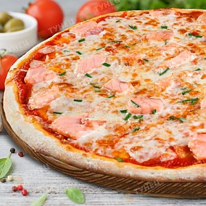 Пицца Том Ям с лососем Средняя, Тунец - Барановичи