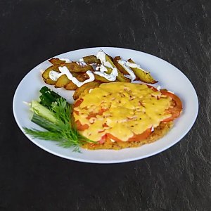 Филе по-французски с картофелем айдахо, Кафе Ланч - Сморгонь