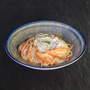Паста с лососем в сливочном соусе, Кафе Ланч - Островец
