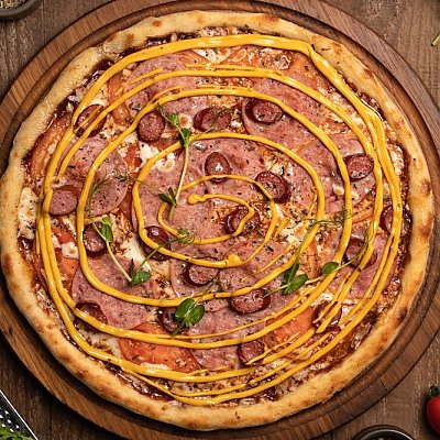 Заказать Пицца Мюнхенская тонкое тесто 35см, Кафе Ланч - Островец