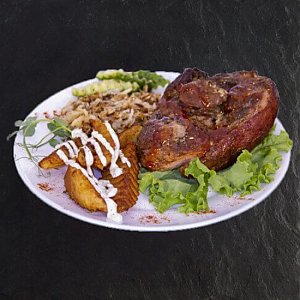 Рулька с квашеной капустой, Кафе Ланч - Сморгонь