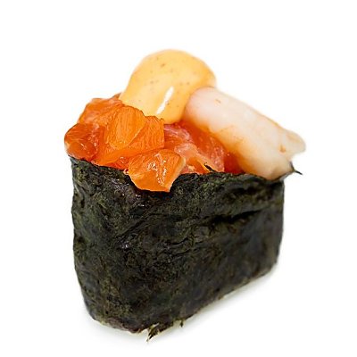 Заказать Гункан Лосось Королевская креветка спайси, BONSAI