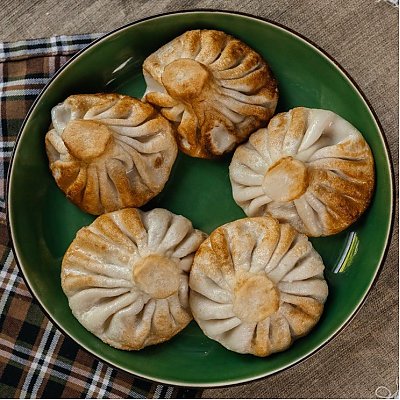 Заказать Хинкали жареные с мясом и зеленью, Пряности и Радости