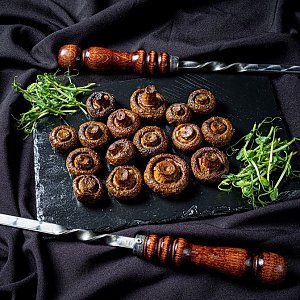 Шампиньоны запеченные, Мангал Мастер