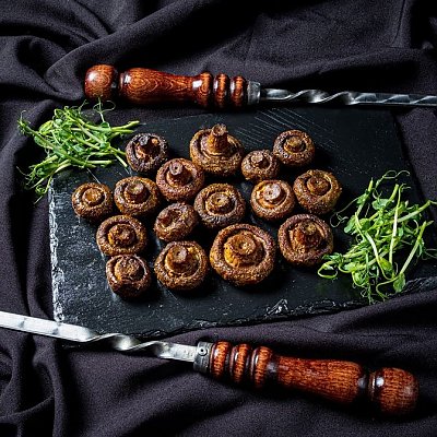 Заказать Шампиньоны запеченные, Мангал Мастер