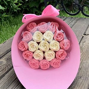 Букет из 19 шоколадных роз Нежность, Шоколадные Розы