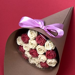 Букет из 19 шоколадных роз Красивый, Шоколадные Розы