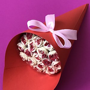 Букет из 19 шоколадных роз Очарование, Шоколадные Розы