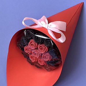 Букет из 19 шоколадных роз Шоколадная страсть, Шоколадные Розы