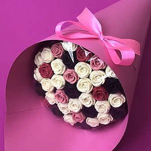 Букет из 37 шоколадных роз Впечатление, Шоколадные Розы