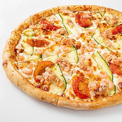 Заказать Пицца Калифорния с копченным лососем и креветками 32см, CAFE GARAGE - Гомель