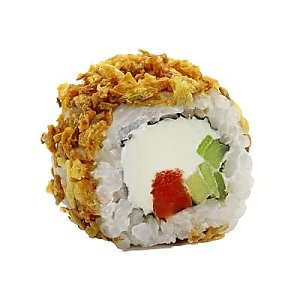 Ролл с жаренным луком и лососем, Klim&Gab - Минск