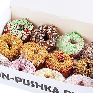Бокс глазированных пончиков с посыпкой, PON-PUSHKA (Тринити) - Гродно
