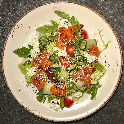 Заказать Салат Форель и творожный сыр, Костер