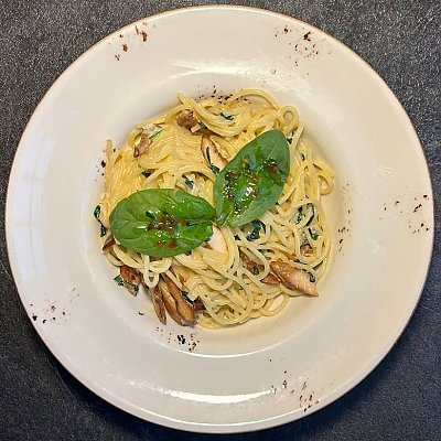 Заказать Паста Шпинат и курица, Костер