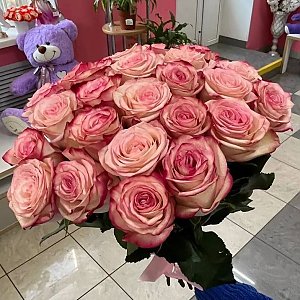 Букет из 21 розы под ленту, Caramel Flowers