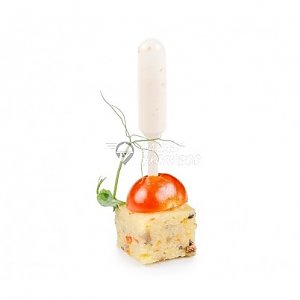 Мини-полента с овощами, томатом черри и соусом Кимчи, Банкет Экспресс