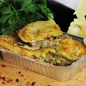 Лазанья из индейки с грибами, Банкет Экспресс